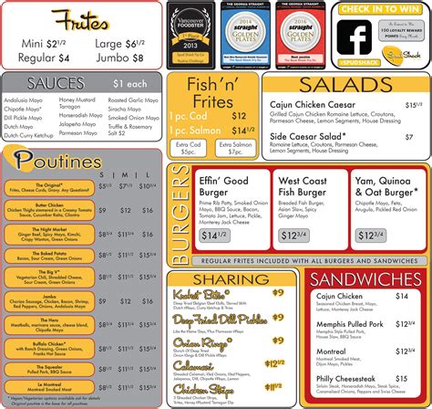 Spud Shack Menu on Behance