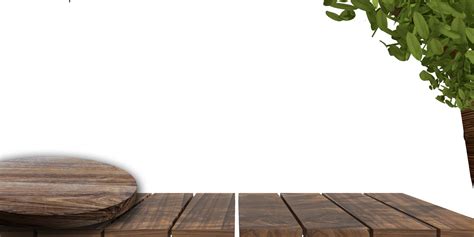 Old wood table, wooden board with tree. background. concept. 3d rendering for display food ...