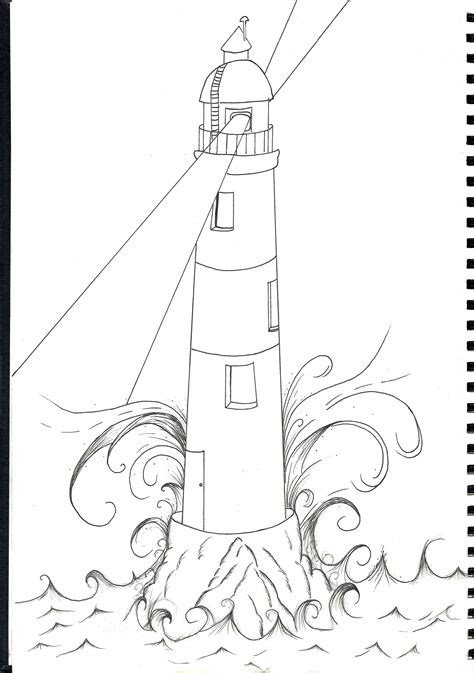 Lighthouse Line Drawing