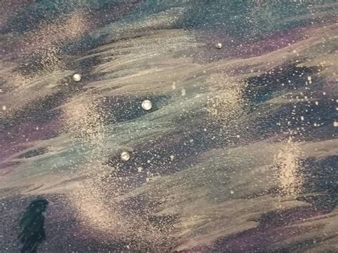 Swarovski Crystal Painting of Girl Dreaming Midnight Stars - Etsy