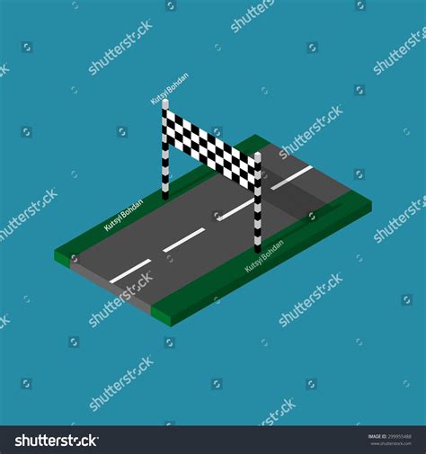 Start Or Finish Line Isometric Stock Vector Illustration 299955488 ...