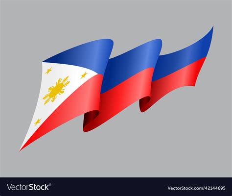 Philippines flag wavy abstract background Vector Image