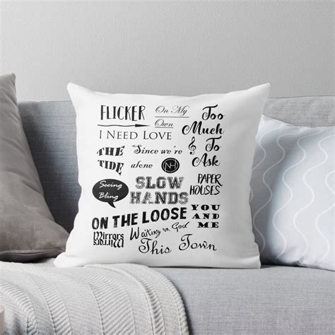 "Flicker Songs | Niall Horan" Throw Pillow by LaurasPlace | Redbubble