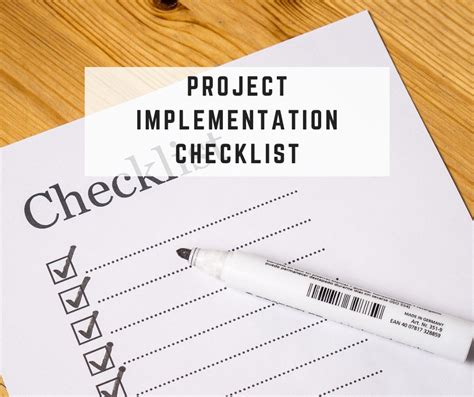 Project implementation checklist - M-Powered Projects