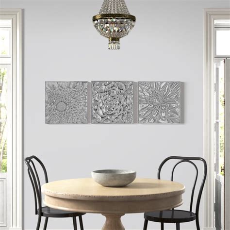 Kelly Clarkson Home 3 Piece Modern Glazed Floral Wall Décor Set & Reviews | Wayfair.ca