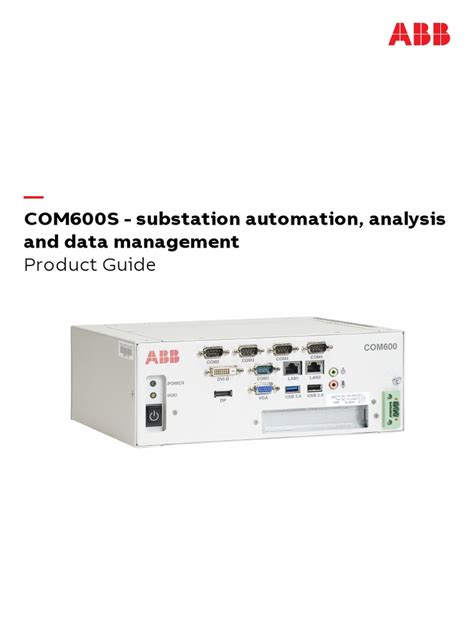 COM600 5.0 Product Guide 75764 ENh | PDF | Electrical Substation | Programmable Logic Controller