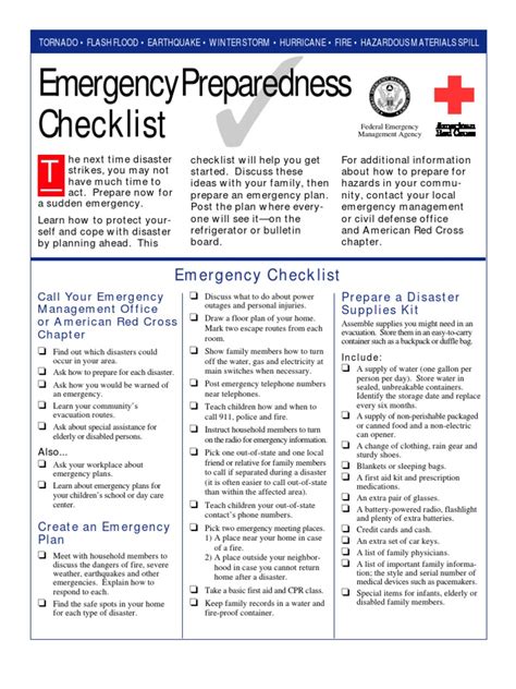 Emergency Preparedness Checklist | Emergency Management | Emergency ...