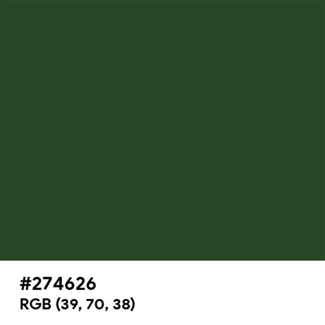 #274626 color name is Cal Poly Pomona Green