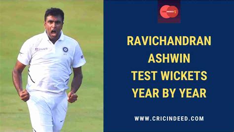 Ravichandran Ashwin's Test Bowling Stats - Year by Year - CricIndeed