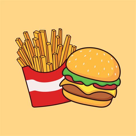 Free Clipart With Burgers And Fries