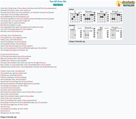 Chord: You All Over Me - tab, song lyric, sheet, guitar, ukulele ...