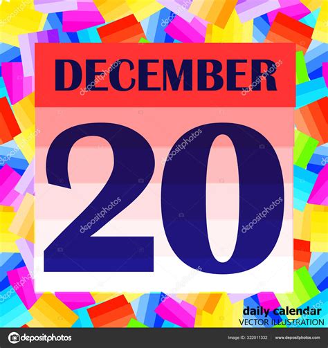 December 20 icon. For planning important day. Banner for holidays and ...