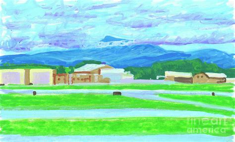 Vermont Airport Burlington International Airport Painting by Candace Lovely - Pixels