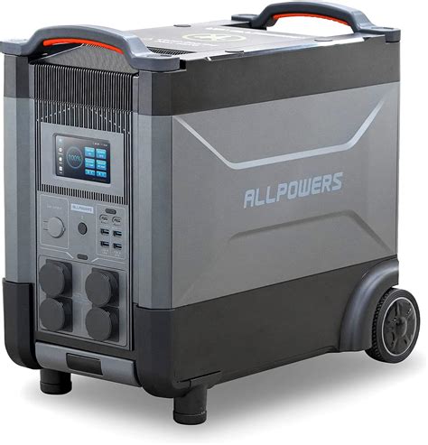 ALLPOWERS R4000 Portable Home Battery, LiFePO4 Battery Expandable Portable Power Station 3600Wh ...