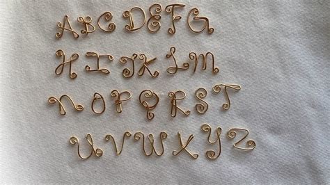 How To Make Wire Alphabet Letters /Making wire letters can be used as charms or pendants/ | Wire ...