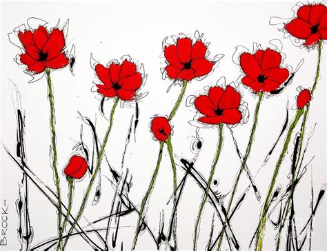 Orange Poppies Painting by Kyle Brock - Fine Art America