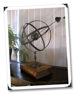 Make your own super cool spherical astrolabe (or armillary). Under $20, compared to Pottery Barn ...