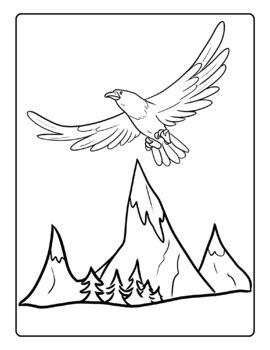 Mountain Animals Coloring Pages by Qetsy | TPT