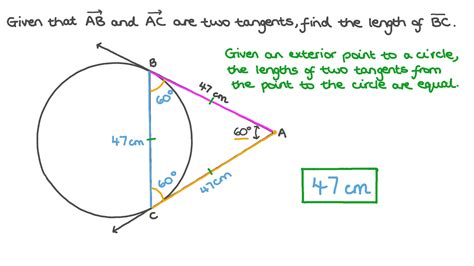 Question Video: Finding the Length of a Chord Using the Properties of Tangents to Circle | Nagwa