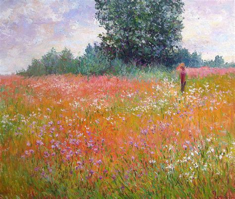 In the meadow Painting by Julia Lesnichy - Fine Art America