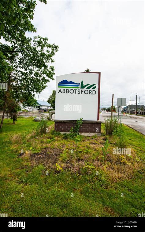 Welcome to Abbotsford sign, Abbotsford, British Columbia, Canada Stock ...