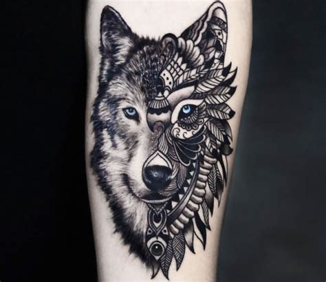 Wolf head tattoo by Tattooist Yeono | Photo 30805