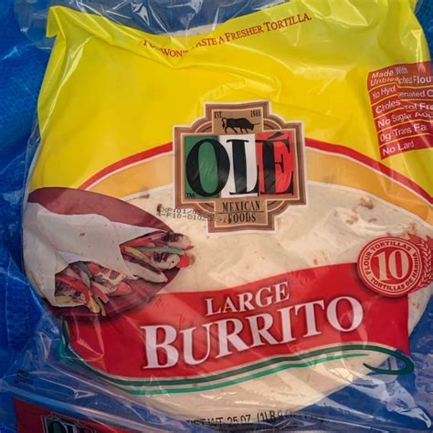 Olé Mexican Foods Large Burrito Tortillas Reviews | abillion