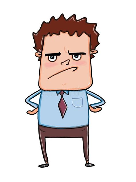 Cartoon Unhappy Man Illustration Speech Bubble Stock Illustration - Illustration of cartoon ...
