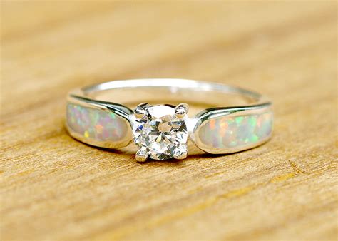 Engagement Ring,Opal Ring,Geode ring,October Birthstone,Birthstone Ring,gemstone - CZ ...