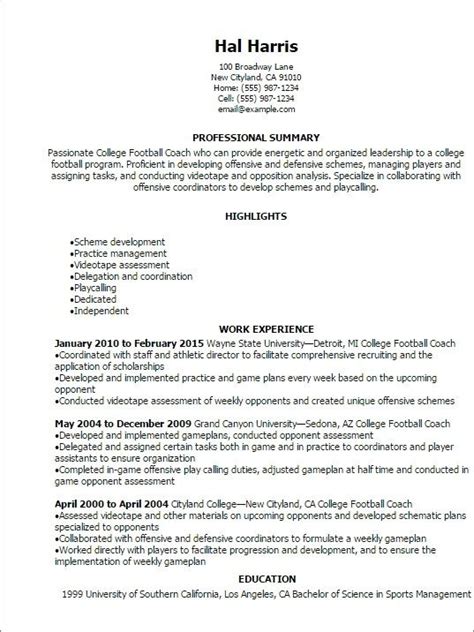 college football coach resume Soccer resume-template-and-cover-letter - anacollege