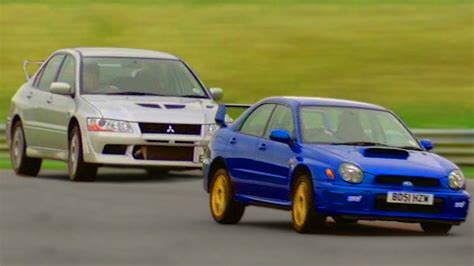 Subaru Impreza WRX vs Mitsubishi Evo 7 #TBT - Fifth Gear - YouTube