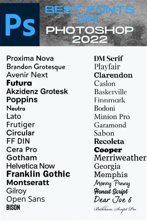 BEST FONTS ON PHOTOSHOP 2022 in 2022 | Cool fonts, Photoshop, Brandon grotesque