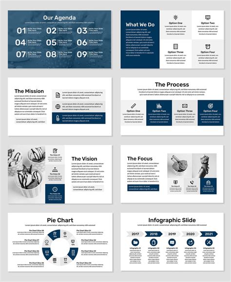 Minimal Modern Canva Slides Presentation Template Navy Dark Blue Clean Business Pitch Deck ...