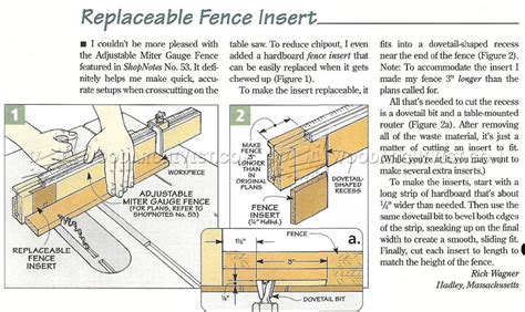 Adjustable Miter Gauge Fence Plans • WoodArchivist