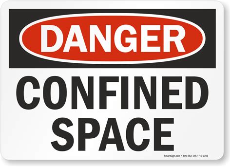 Confined Space OSHA Danger Sign | Ships Fast & Free, SKU: S-0703 ...