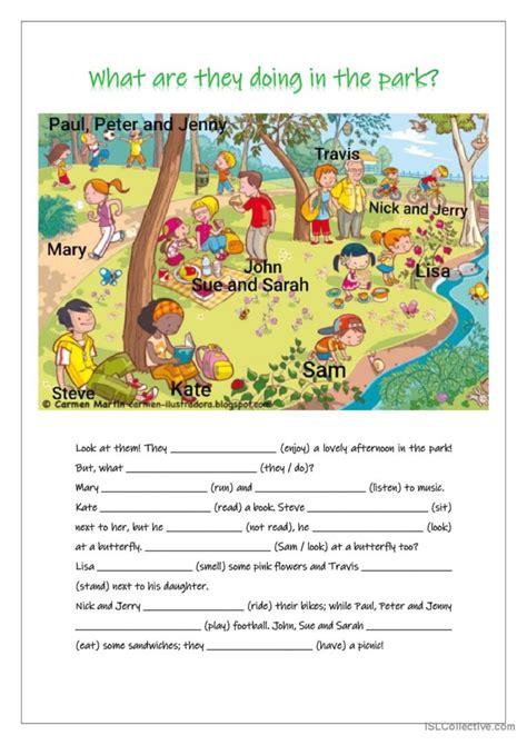 Present Continuous Tense Worksheet For Class 6th - Printable Templates Free