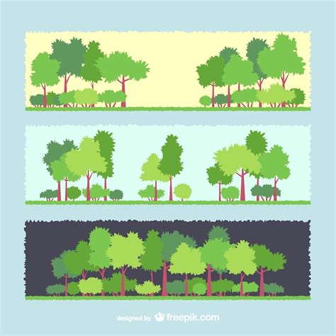 Tree banners | Free Vector