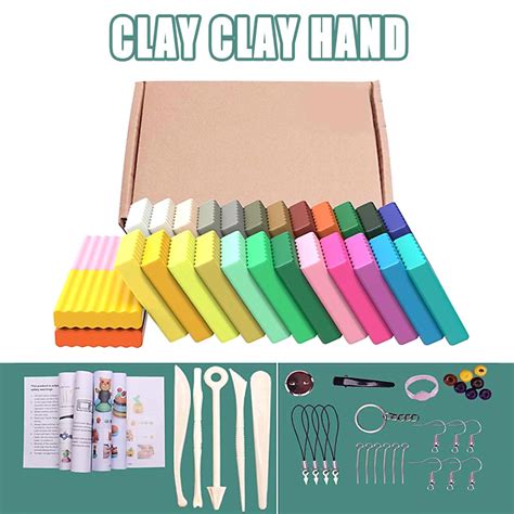 24 / 36 Colors Polymer Clay Set with Tools Air Dry Clay Lightweight ...