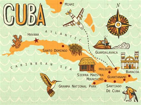 The Monday Map: Owen Davey - Hejorama | Cuba art, Map of cuba, Cuba travel