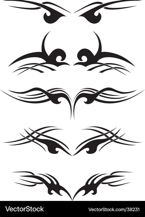 Tribal tattoo samples Royalty Free Vector Image