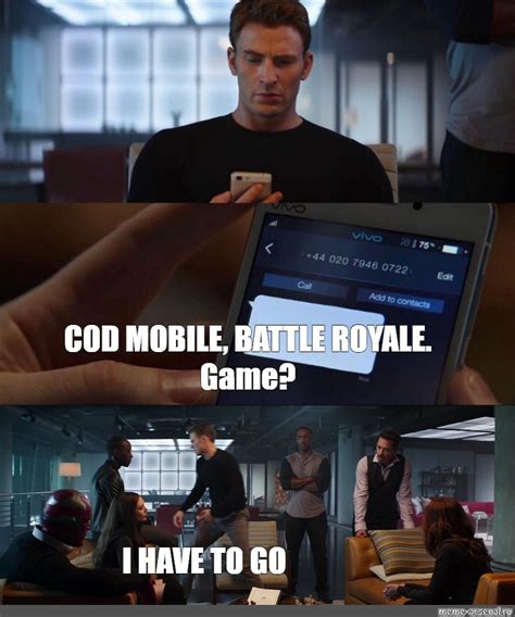 Сomics meme: "COD MOBILE, BATTLE ROYALE. Game? I HAVE TO GO" - Comics - Meme-arsenal.com