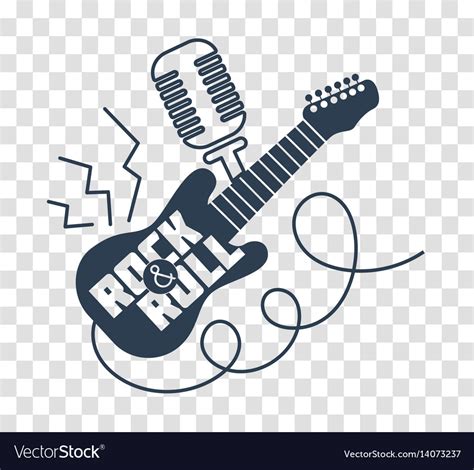 Silhouette icon rock-n-roll day Royalty Free Vector Image