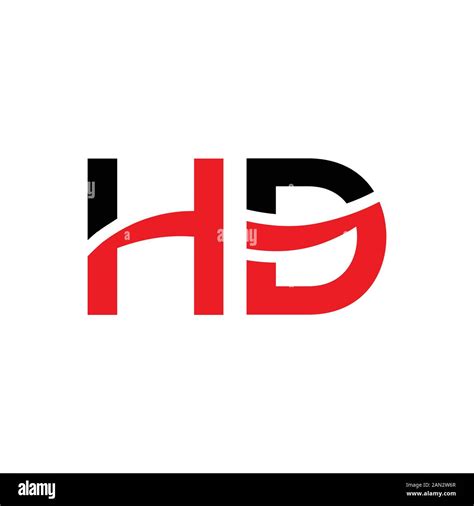 letter HD Logo Design Linked Vector Template With Red And Black ...