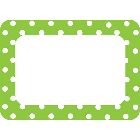 a green and white polka dot pattern with a blank space for the word's name