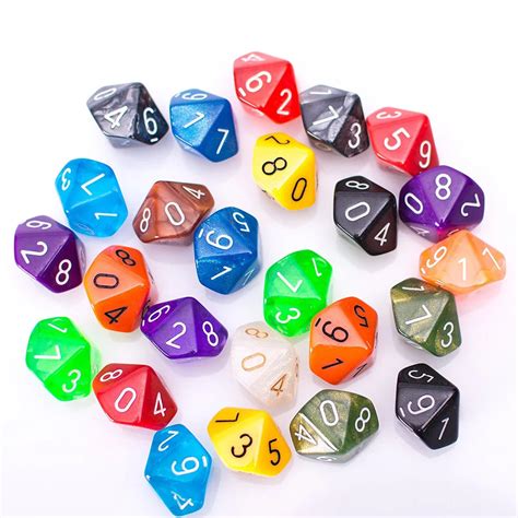 3Pcs/set 2018 New Products Hot 10 Faces Dice 3 Different Color Sets Seven Colors 3D Lottery-in ...