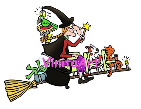 Halloween Clipart Room on the Broom Digital Download | Etsy