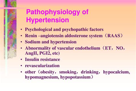 Pathophysiology Of Hypertension Ppt