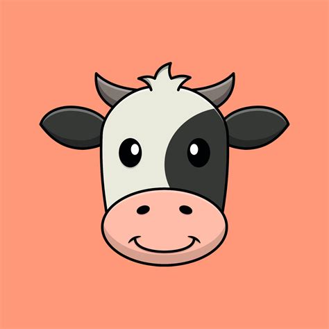 How To Draw A Cartoon Cow Face