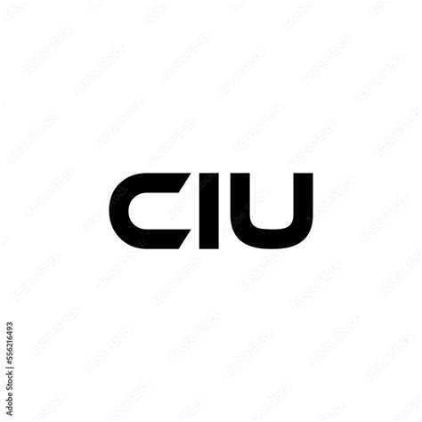 CIU letter logo design with white background in illustrator, vector ...