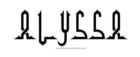 Alyssa Name Tattoo Designs